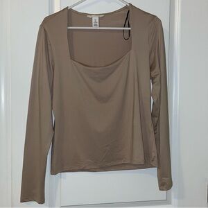 Women's Tan Long Sleeve Top